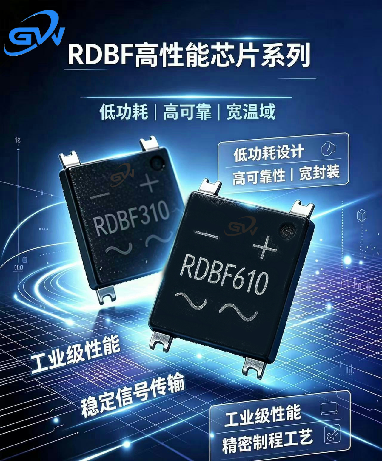RDBF高性能整流桥系列：小封装里的大能量，重塑电源转换效率